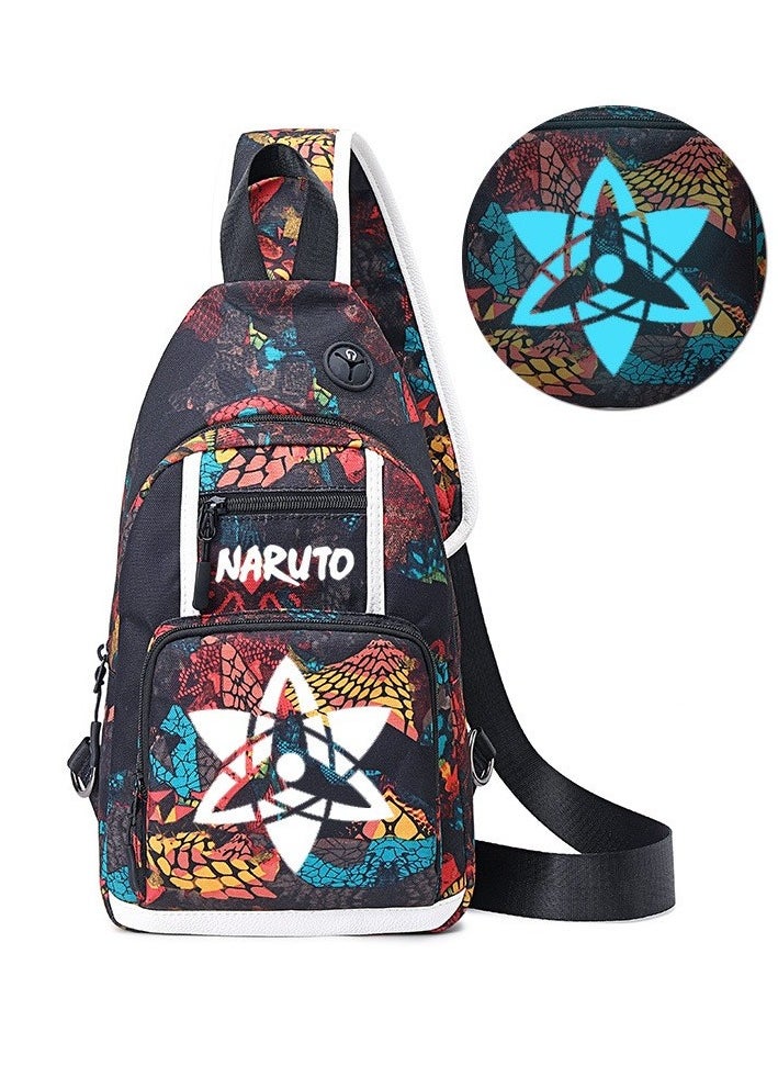 Generic - Naruto Chest Bag Men's Cross-body Small Backpack Shoulder Bag Luminous Cross-body Bag - Image 1