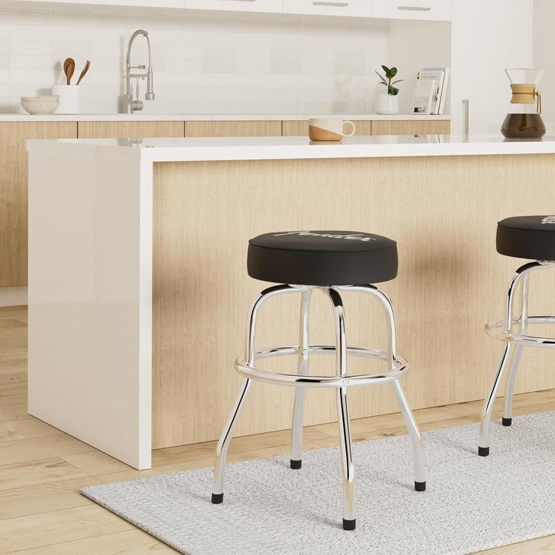 FENDER Fender Spaghetti Logo Swivel Barstool with Guitar Picks Pouch Great Gifts for Dad with 1 Year Limited Warranty Simple Assembly BlackBlack 24 - Image 2