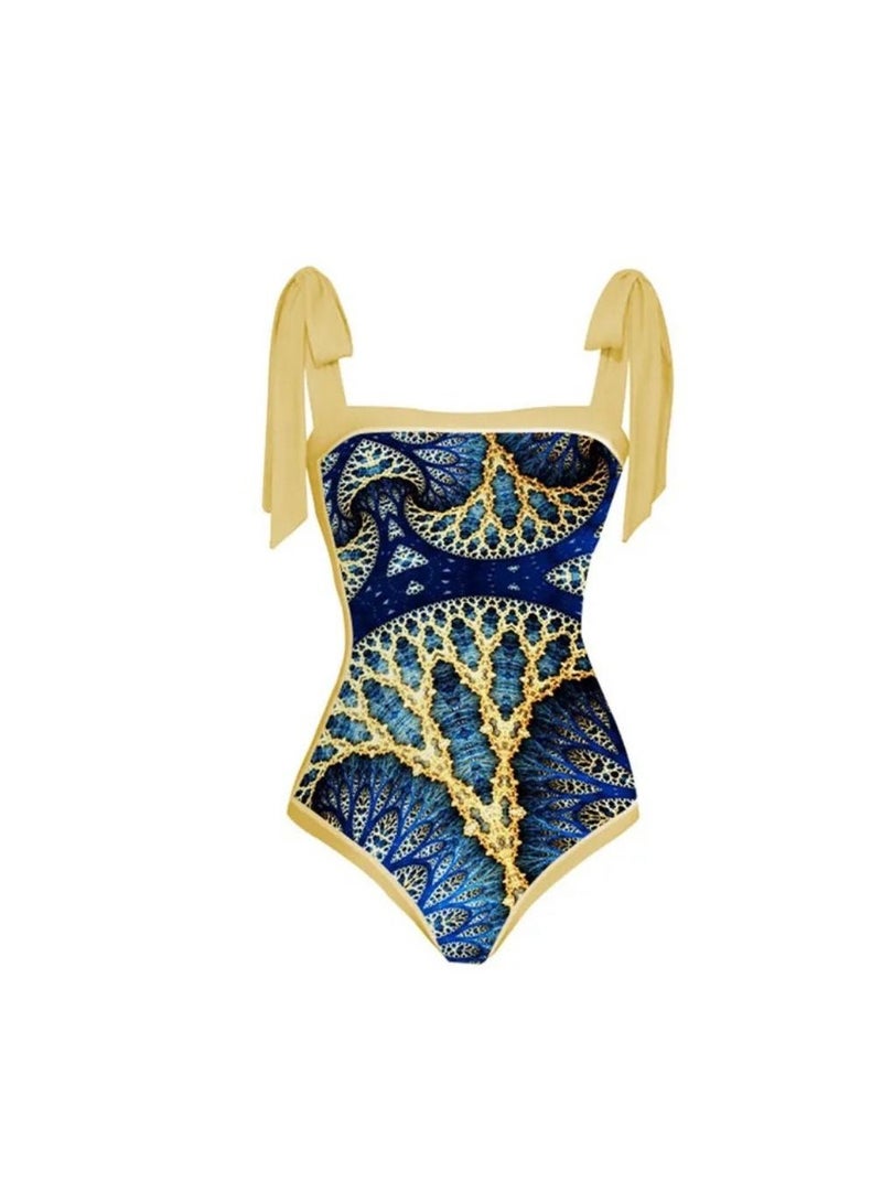 Y&D 2-Piece Women Swimsuit with Skirt Holiday Beach Dress Female Retro Swimwear Vintage Surf Wear Summer - Image 2