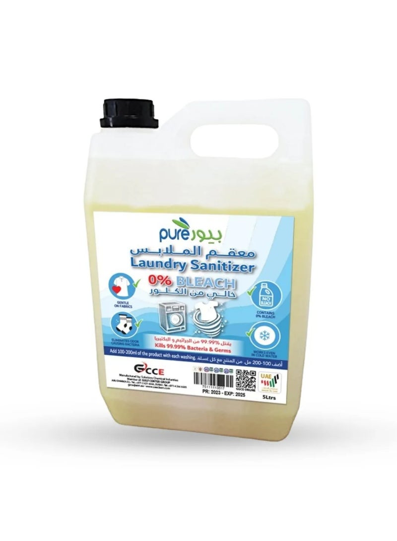 DOW PURE Laundry Sanitizer liquid 5L, Bleach-Free, Kills 99.99% Bacteria, Gentle on Fabrics, For All Washers - Image 1