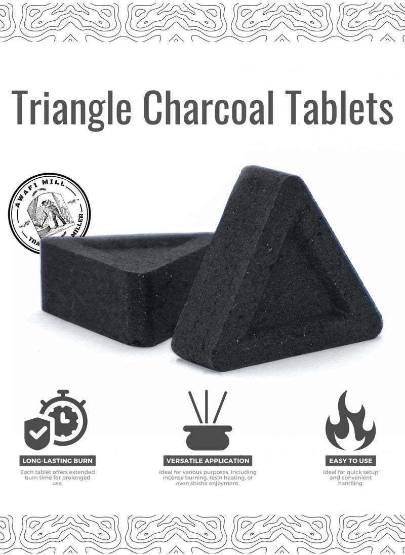 Awafi Mill - Triangle Charcoal Tablets for Incense Burning - Image 1