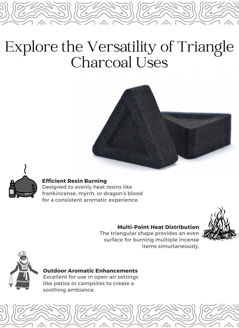 Awafi Mill - Triangle Charcoal Tablets for Incense Burning - Image 1