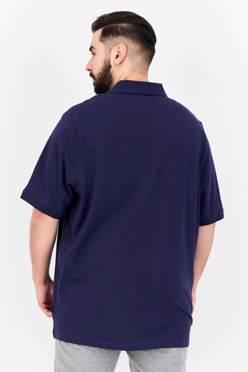 PUMA Men Sportswear Fit Brand Logo Training Polo Shirts, Navy - Image 3