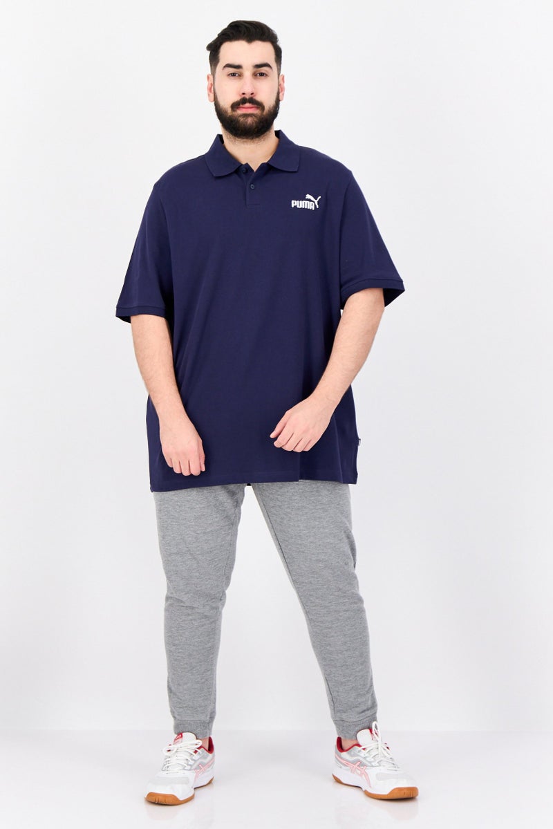 PUMA Men Sportswear Fit Brand Logo Training Polo Shirts, Navy - Image 4