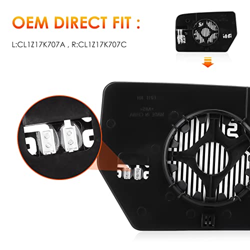 ILONPA Left Driver+Right Passenger Side Mirror Glass Replacement for 2012 2013 2014 2015 2016 2017 Ford Expedition, 2012 2013 2014 Lincoln Navigator Rearview Heated Mirror Replace CL1Z17K707A CL1Z17K707C - Image 2