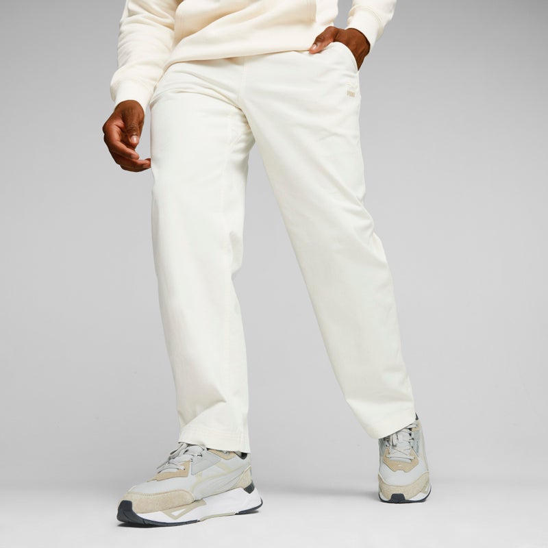 PUMA BETTER CLASSICS Mens White Woven Sweatpants - Image 5