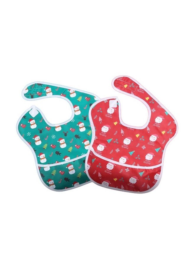 ليتل ديم سوم طقم مريلة تغذية الأطفال من Little Dimsum، مكون من قطعتين، مع إغلاق قابل للتعديل، للأطفال الصغار، مع جيب كبير (من 6 إلى 36 شهرًا) - Image 1