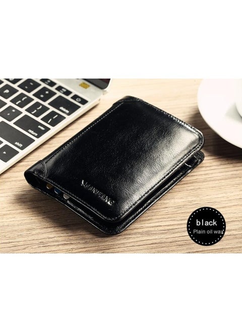 Classic Style Men Wallet Genuine Leather Short Wallets Large Capacity Purse Card Holder Wallet