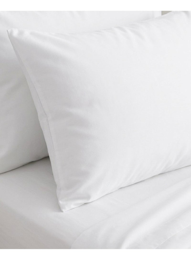 Elega Decor 210TC Cotton Satin Double Solid Bed Sheet Set 3PC | Soft Breathable Satin Flat Sheet 206x250 cm | 2 pillowcases 50x75 cm | OEKO-TEX & ECAS Certified - Image 4