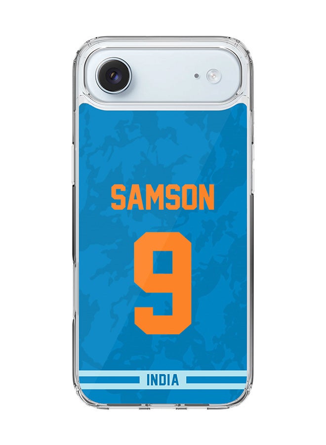 Stylizedd Classic Clear MagSafe Case for iPhone 17 Air , Hybrid Soft Case Flexible Edges Anti Drop TPU PC Gel Thin Transparent Cover [ Designed for iPhone 17 Air ] - Team India Sanju Samson, Jersey No 9
