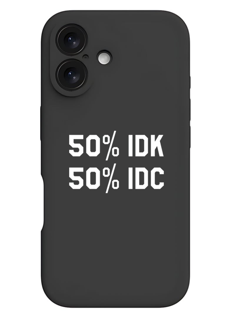 Theodor Protective Slim Fit Case Liquid Silicone Cover with Full Body Protection Anti-Scratch Shockproof Case For Apple iPhone 17 (Black) IDK IDC - White - Image 1