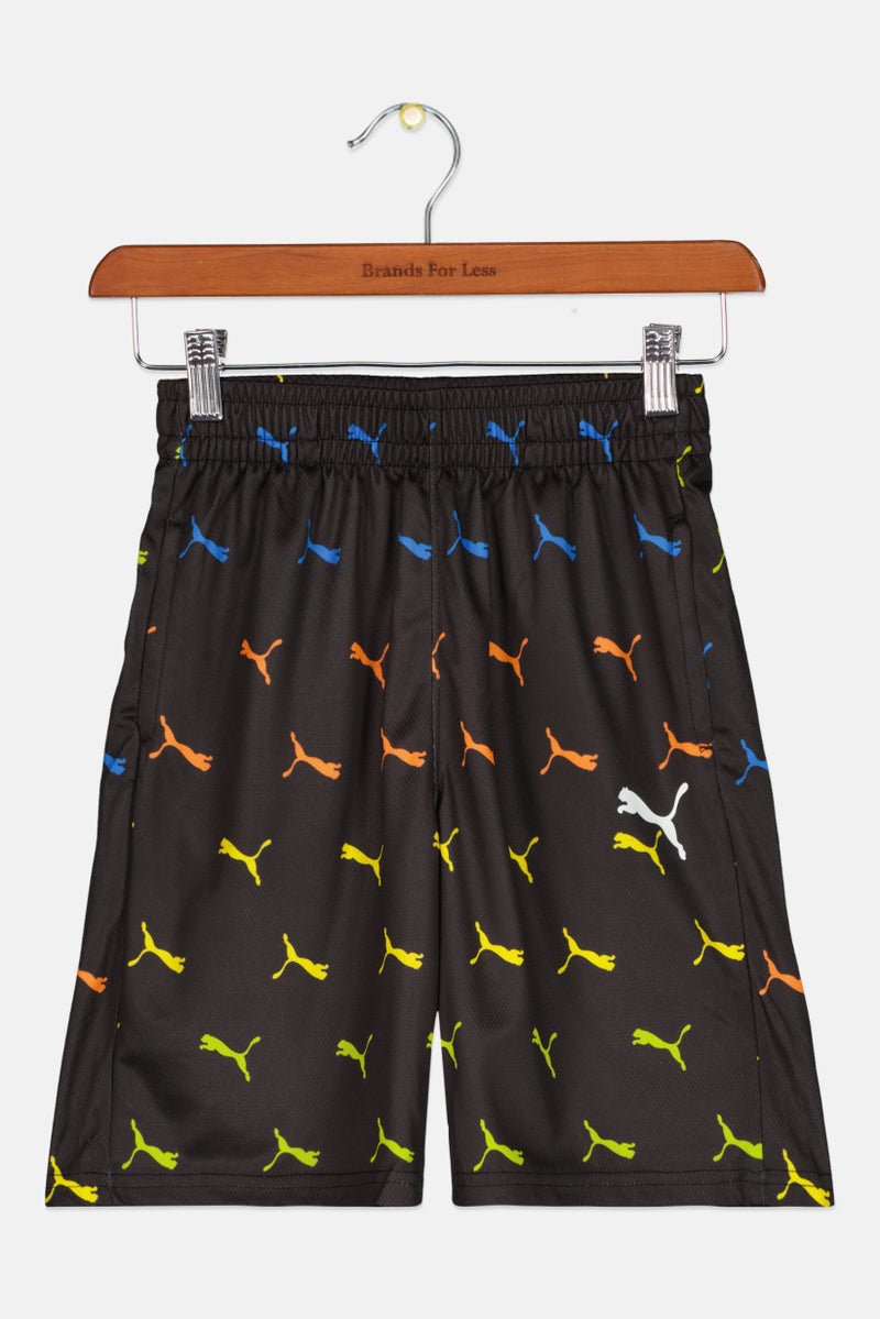 PUMA Kids Boy Sportswear Fit Training Shorts, Black Combo  - Image 1