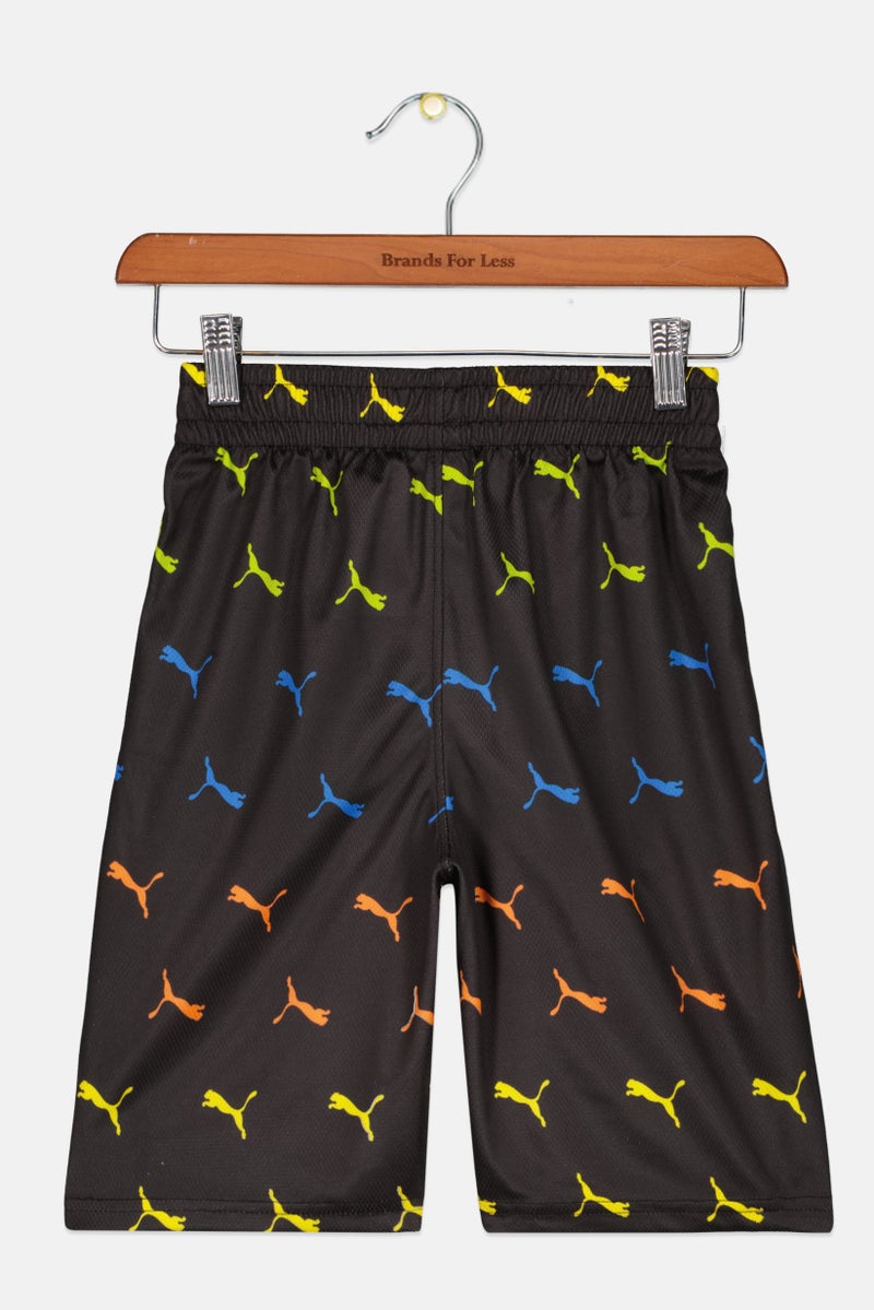 PUMA Kids Boy Sportswear Fit Training Shorts, Black Combo  - Image 2