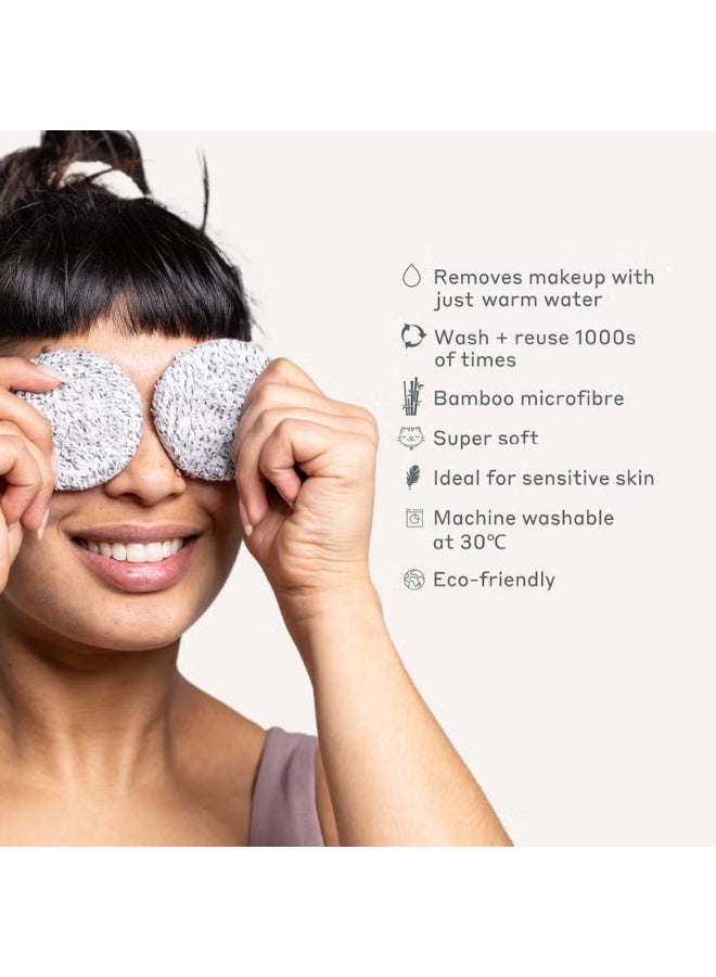 Magnitone London MAGNITONE Swipes 100% Microfibre Bamboo Makeup Remover Pads 6 Pack - Image 2