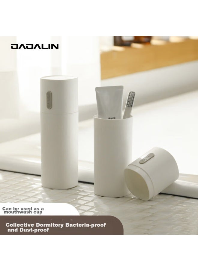 JAJALIN Jajalin Travel Toothbrush Storage Box, Simple Nordic Portable Toiletry Cup Set, Mouthwash Cup, Toothbrush Cup, Random Color - Image 1