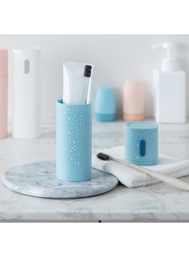 JAJALIN Jajalin Travel Toothbrush Storage Box, Simple Nordic Portable Toiletry Cup Set, Mouthwash Cup, Toothbrush Cup, Random Color - Image 3