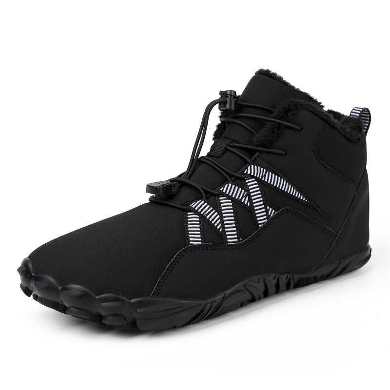 High-Top Snow Boots New Outdoor Hiking Camping Hiking Shoes Skiing Non-Slip Fleece-Lined Warm Plus Size Cotton Shoes - Image 1