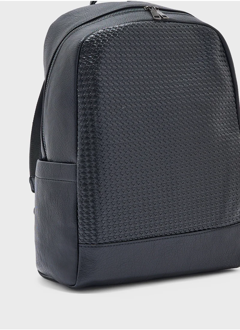 روبرت وود Premium Faux Leather Backpack