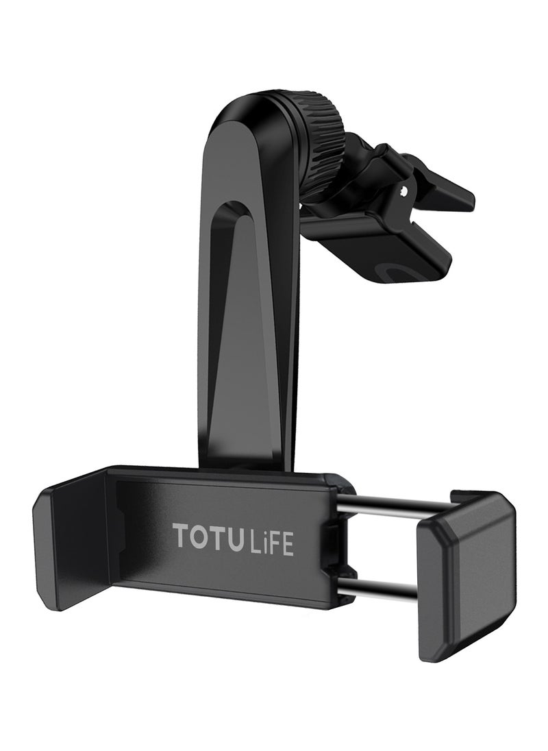 Totulife حامل الهاتف المحمول للسيارة على شكل مشبك التمساح - أسود  - Image 3