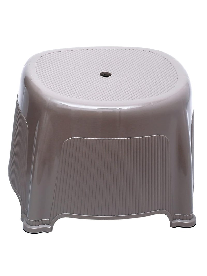 Regalo Round Ribbed Funk 3 Pcs Bathroom Set (Bucket 25L+Mug 1.5L+Stool) (Round-Dark Brown) - Image 3