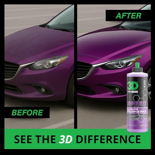 3D Speed All-In-One Polish & Wax – Scratch & Swirl Remover, Clear Coat Safe Paint Sealant – High Gloss Finish, Easy Application – 32oz – Made in USA - Image 2