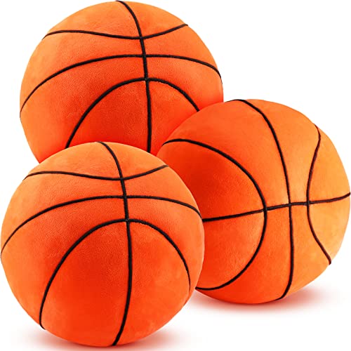 Harrycle 3 Pcs Basketball Plush Pillows 87 Stuffed Basketball Throw Pillows Toys Soft Fluffy Sports Ball Room Decors for Boys Kids Teens Boys Girls Bedroom Decorations Birthday Gifts - Image 1
