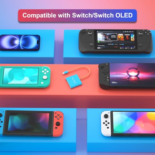 GAMOREK Switch TV Dock for Switch/Switch OLED, Portable TV Docking 3-in-1 USB C Hub with 4K@60Hz HDR, USB-A Port,100W Fast Charging (Not Fit Switch 2) - Image 5