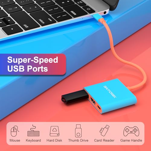 GAMOREK Switch TV Dock for Switch/Switch OLED, Portable TV Docking 3-in-1 USB C Hub with 4K@60Hz HDR, USB-A Port,100W Fast Charging (Not Fit Switch 2) - Image 4