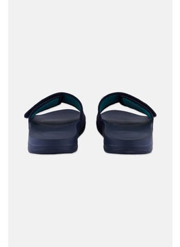 FitFlop Men Iqushion Adjustable Slip On Slides, Navy Blue  - Image 2