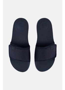 FitFlop Men Iqushion Adjustable Slip On Slides, Navy Blue  - Image 3