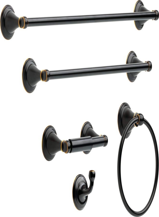 DELTA FAUCET 79646-OB Windemere Wall Mounted Towel Ring in Oil Rubbed Bronze - Image 4
