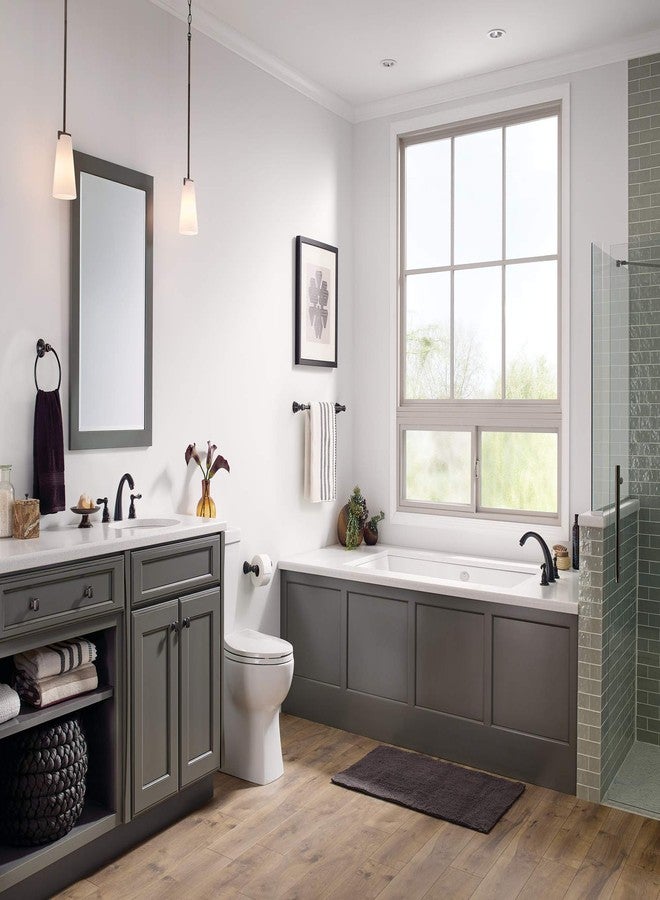 DELTA FAUCET 79646-OB Windemere Wall Mounted Towel Ring in Oil Rubbed Bronze - Image 3