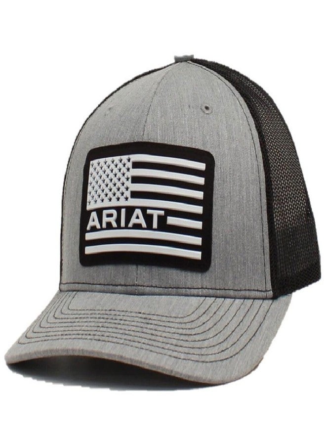 ARIAT USA Logo Flag Cap Grey - Image 2
