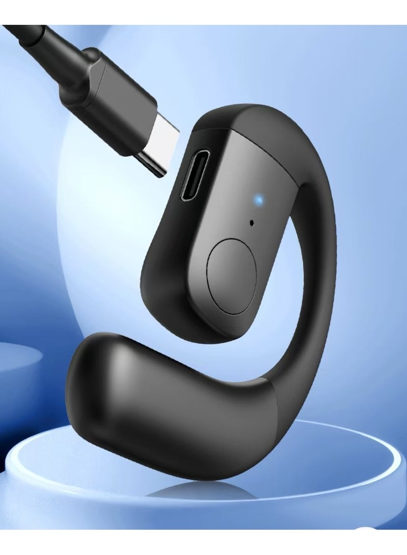 Neutral New F22 Ear Hanging True Wireless Bluetooth 5.4 Earphones with Low Latency and Fast Charging IP54 Waterproof Black - Image 5