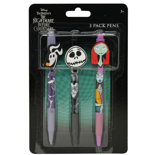 Innovative Designs Nightmare Before Christmas 3pk Character Pens with Rubber Clips - Image 1