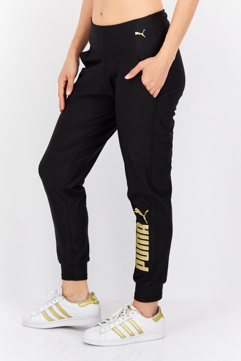 PUMA Women Sportswear Fit Running Track Pant, Black  - Image 2