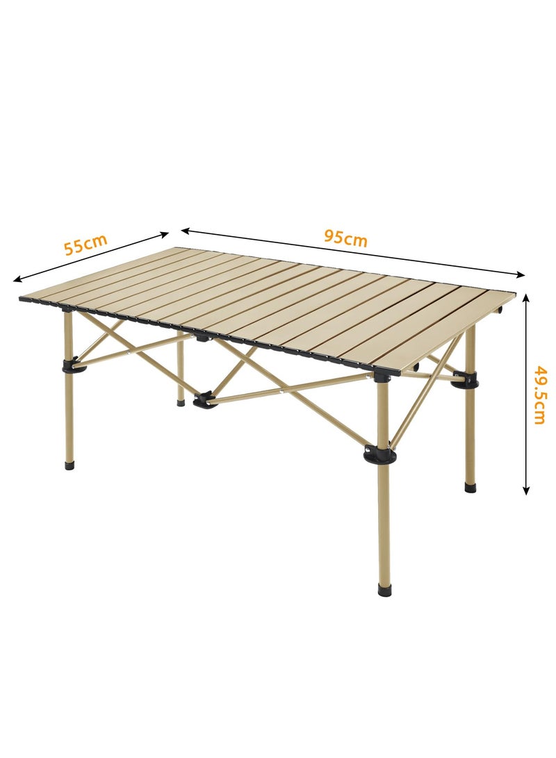 Bukela Outdoor Folding Portable Picnic Camping Table,Lightweight Roll-up Table with Easy Carrying Bag for Indoor,Outdoor,Camping, Beach,Backyard, BBQ, Party, Patio, Picnic - Image 3