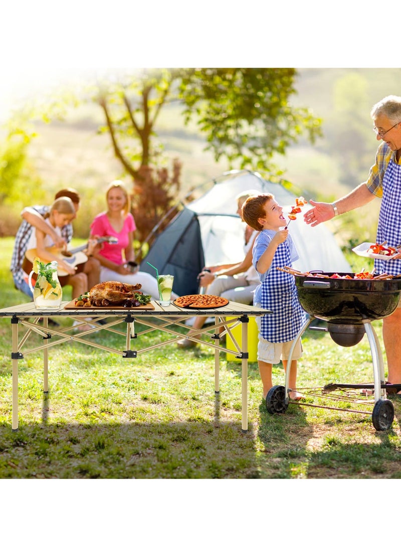 Bukela Outdoor Folding Portable Picnic Camping Table,Lightweight Roll-up Table with Easy Carrying Bag for Indoor,Outdoor,Camping, Beach,Backyard, BBQ, Party, Patio, Picnic - Image 2