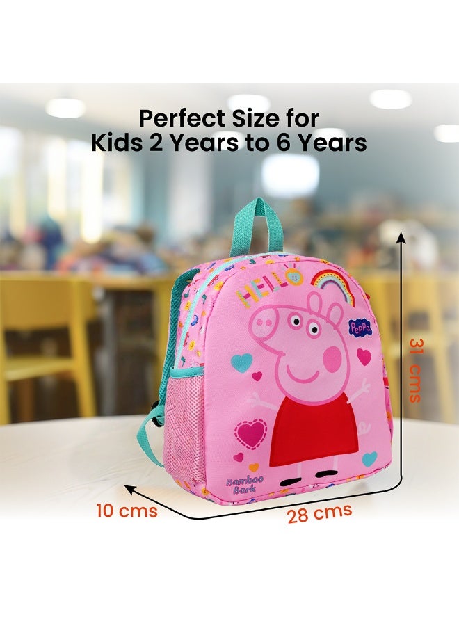 بامبو بارك حقيبة ظهر للأطفال من Peppa Pig - حقيبة مدرسية لطيفة للأطفال الصغار والأطفال، خفيفة الوزن ومتينة، مثالية للمدرسة ودور الحضانة والسفر والهدايا - حقيبة كتب بشخصيات كرتونية للأولاد والبنات - Image 4