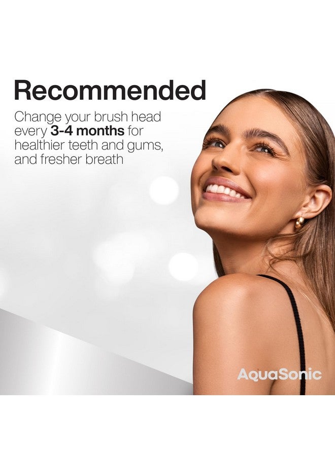 AquaSonic 2-Pack Activated Charcoal Brush Heads - Ultra Whitening Brush Heads - 2X Whitening & Stain Remover - for Black Series, Black Series Pro, Vibe Series, Duo Pro Series (White) - Image 4