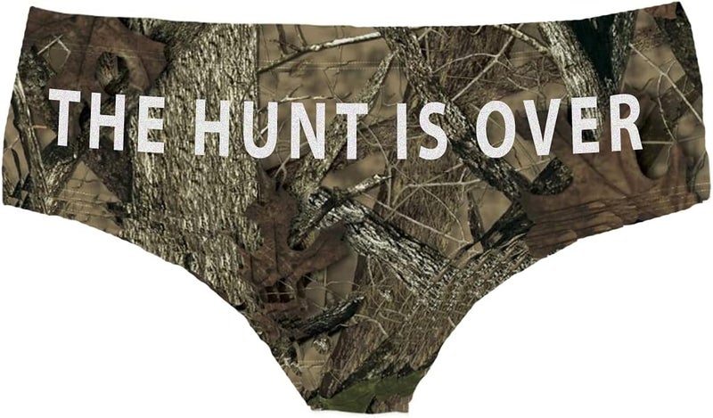 Wedding Bridal Panty The Hunt Is Over On Camouflage for Her