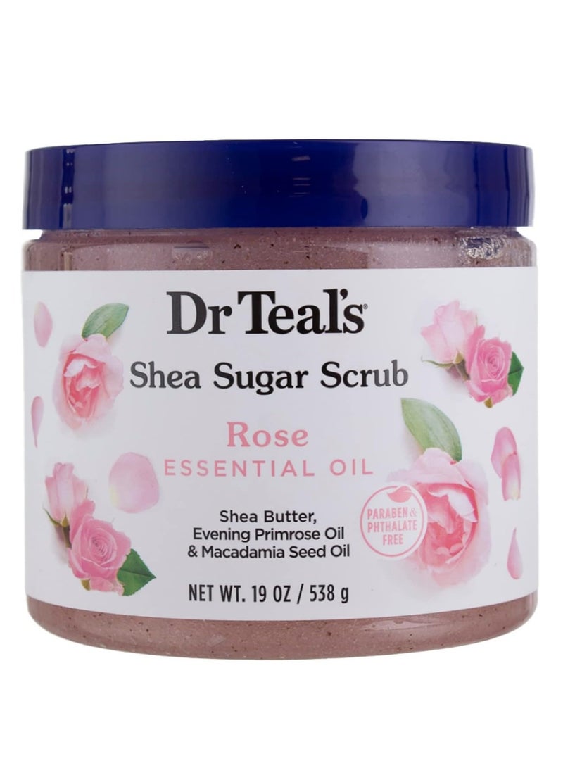 Dr Teal's SHEA SUGAR BODY SCRUB ROSE 538G 