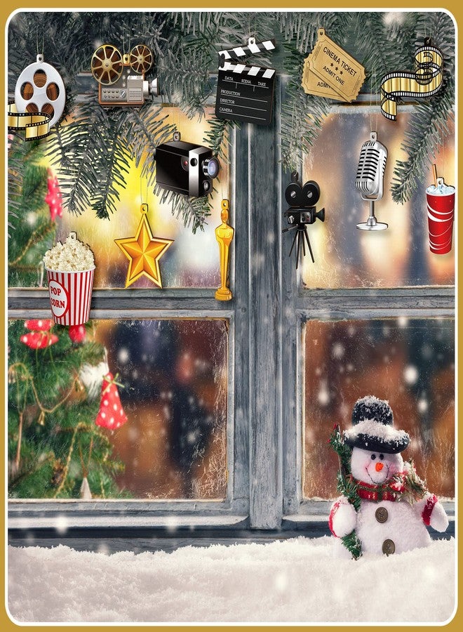 Woanger 60 Pcs Movie Night Christmas Hanging Ornament Wood Movie Ornament with Ribbons Decorations Theater Party Decor Supplies for Xmas Tree Home Mantel - Image 4