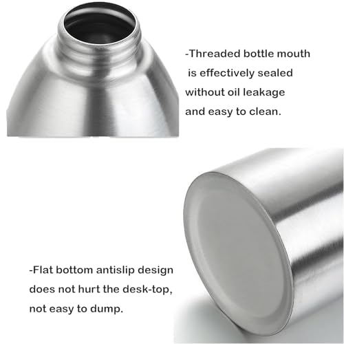 Bigwe Stainless Steel Olive Oil Sprayer Bottle, 17 Oz/500ml Sauce Vinegar Sprayer Dispenser, Water Sprayer Bottle,Kitchenware Tools for Cooking, Frying, BBQ and Grilling - Image 4
