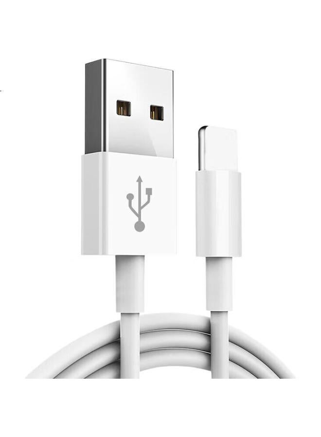 Lenvog Lanwogang [2-Pack] Data Cable Charging Cord 2A Fast Charging For Iphone 14/13/12/11/Ipad Tablet, 2 Meters, White - Image 1