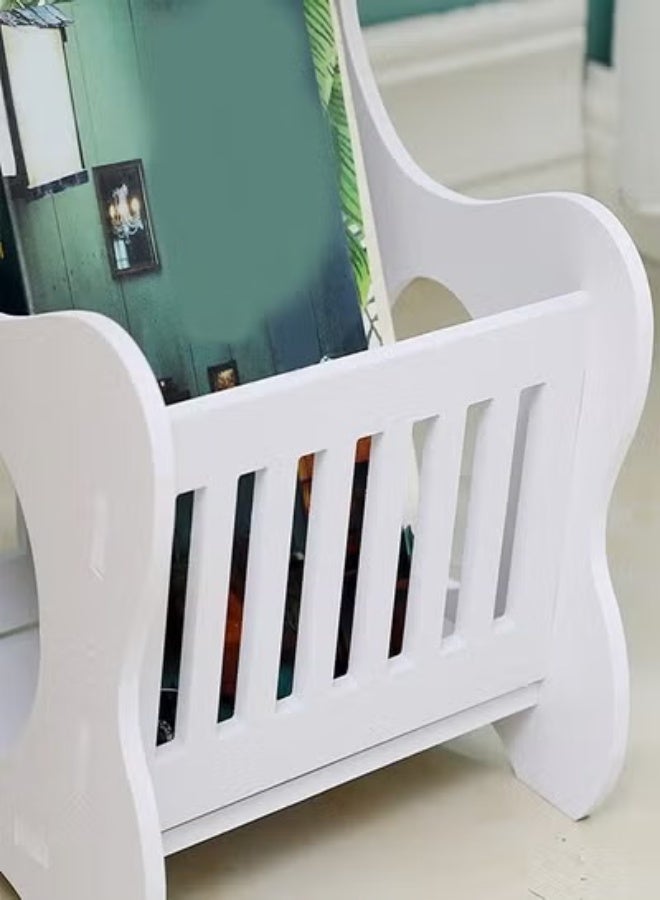 C&C Home Modern Moveable Bedside Round Coffee Table with Books Storage Stand - Image 2