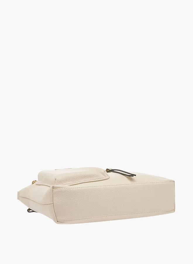 Celeste Women Textured Crossbody Bag with Adjustable Strap and Zip Closure