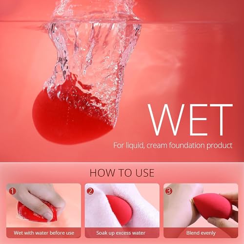 Calitate24 Cosmetics Beauty Makeup Sponge Blender - Latex Free and Vegan Makeup Sponge Blender - For Powder, Cream or Liquid Application - One Piece Make Up Sponge - Image 3