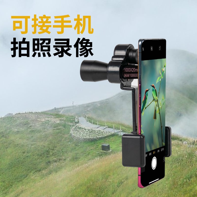 Corner Metal Telescope Shake Shop 10X20 Microscope Mobile Phone Po Monocular Telescope - Image 3