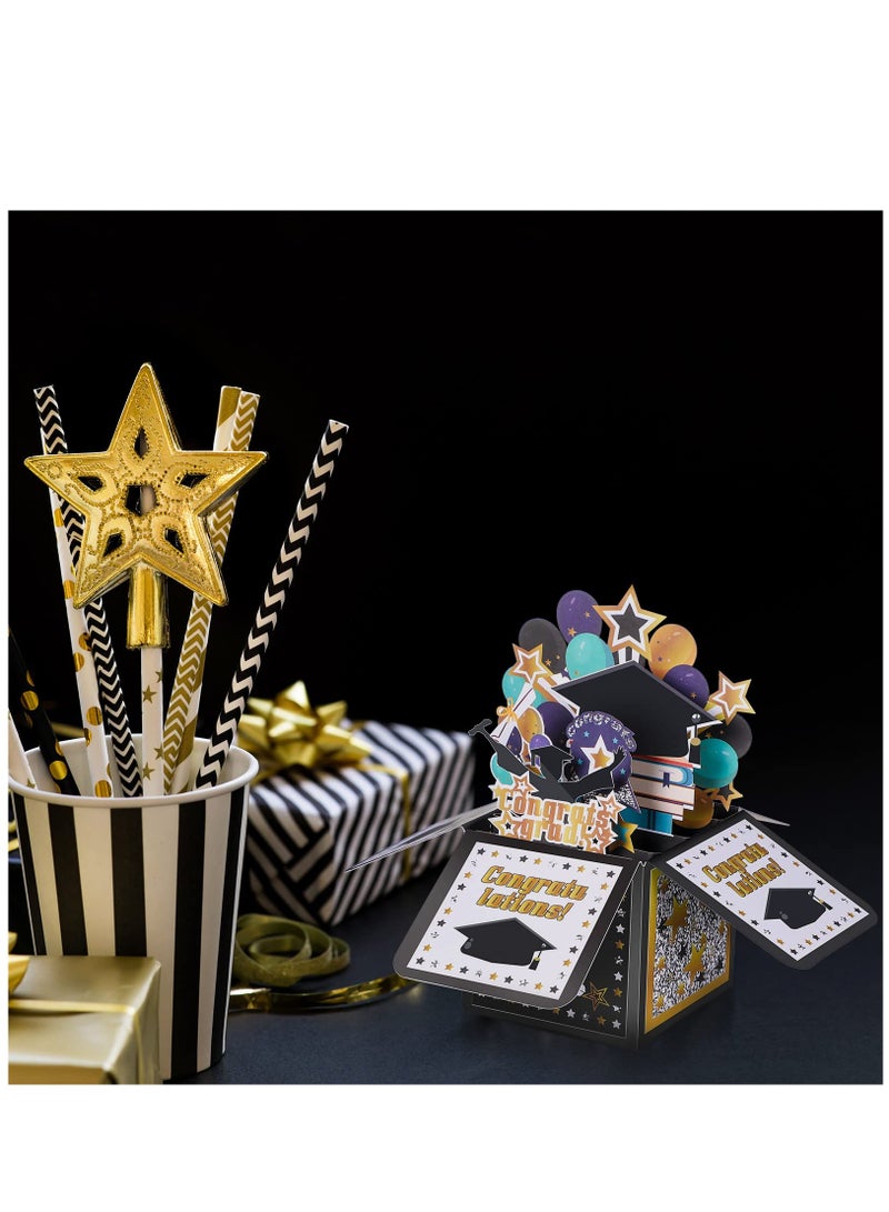 Handmade 3D Graduation Pop-Up Card with Envelope - Perfect Congratulations Gift for College, University, and High School Graduates. Celebrate Their Achievement! - Image 5